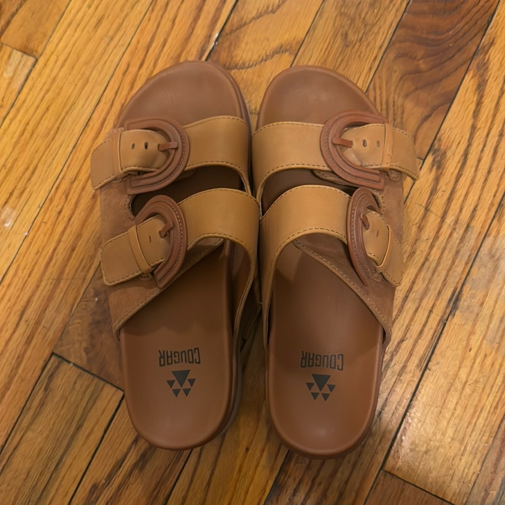 Chestnut Brown Platform Sandals